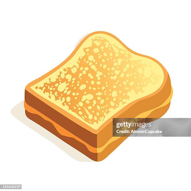 grilled cheese - toast bread stock illustrations