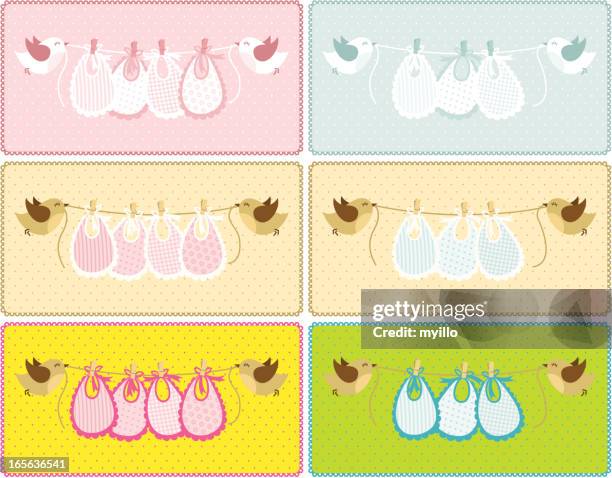 bibs baner - child doing laundry stock illustrations