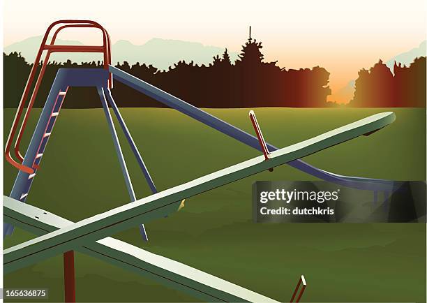 playground - empty school yard stock illustrations