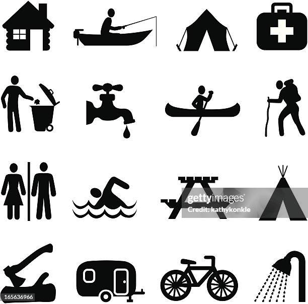 campground map - camp clipart stock illustrations