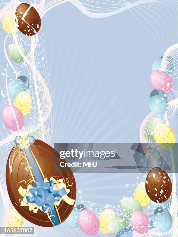 Pastel and Chocolate Easter Egg Vertical Background Pastel and Chocolate Easter Egg Vertical Background