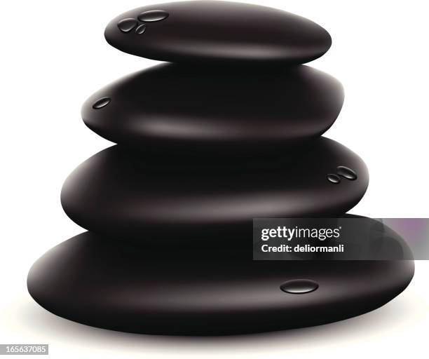 spa stones - pebbles white background stock illustrations