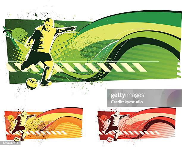 soccer player in action - defender soccer player stock illustrations