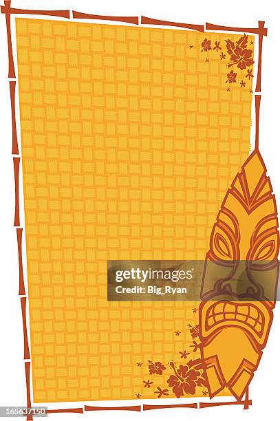 fun tiki background - tiki background stock illustrations