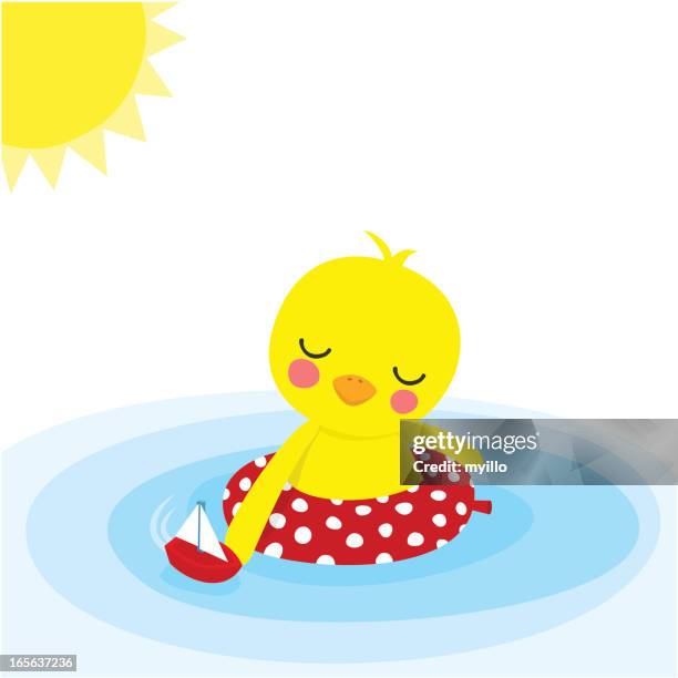 summer time - pool toy white background stock illustrations