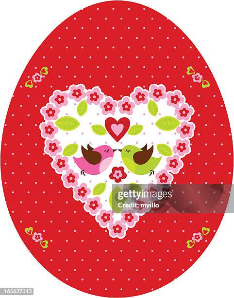 easter egg - decorative red easter egg stock illustrations