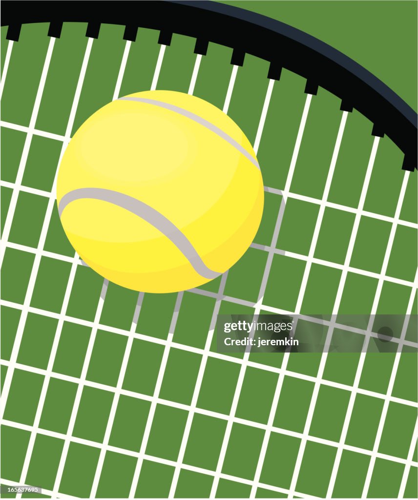 Tennis Racquet and Ball