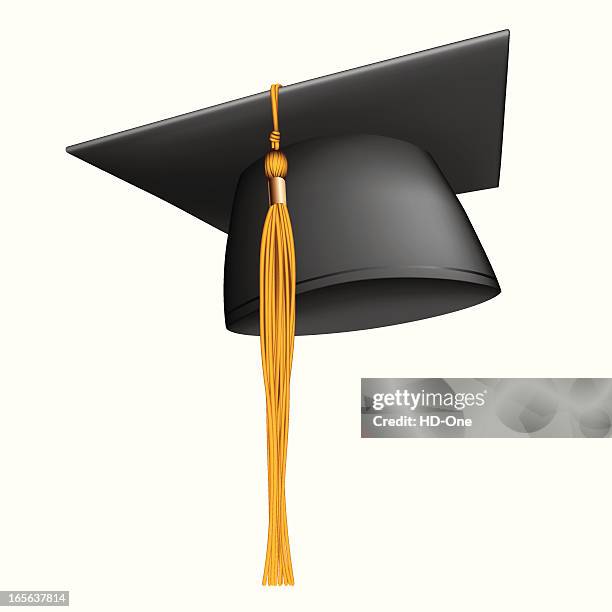mortar board/graduation cap - tassel stock illustrations