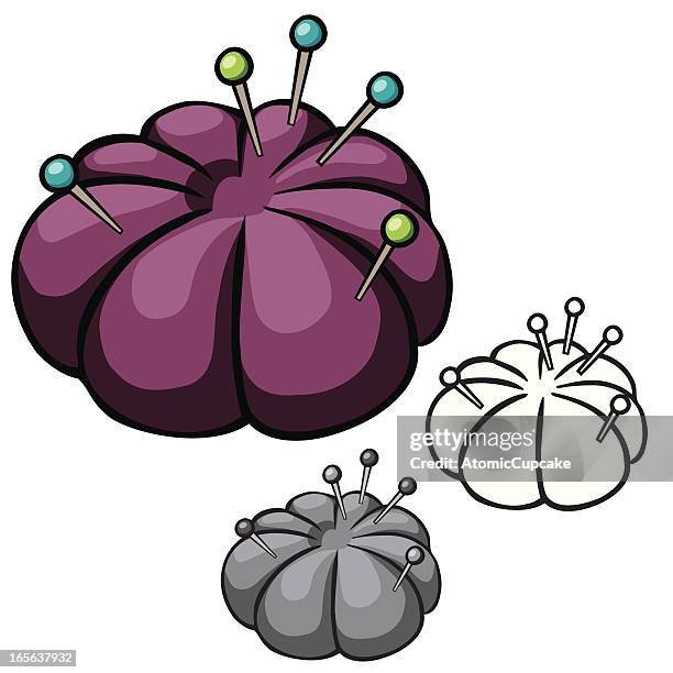 pin cushion - pin cushion stock illustrations