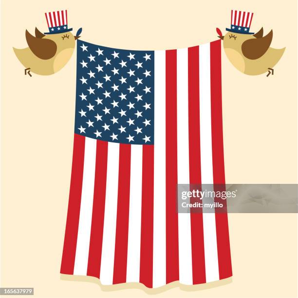 american flag - uncle sam hat stock illustrations