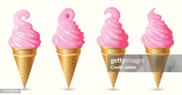 ice cream - icing isolated stock illustrations