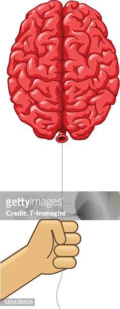 red brain balloon - kreativität stock illustrations