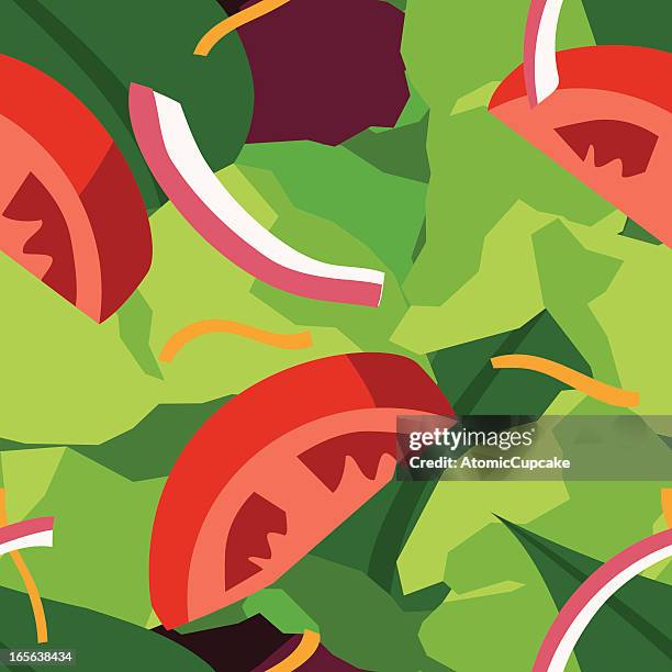salad seamless background pattern - spinach stock illustrations