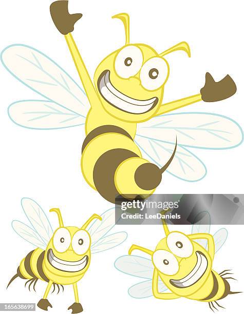 stockillustraties, clipart, cartoons en iconen met wasps in pastel shades - angels