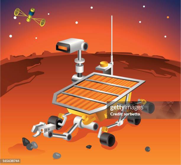 mars exploration - mars exploration stock illustrations