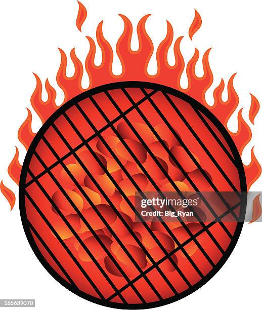 grill icon - hibachi stock illustrations