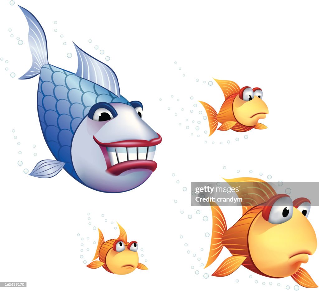 Chartoon Fish Colorful Cartoon Fish High-Res Vector Graphic - Getty Images