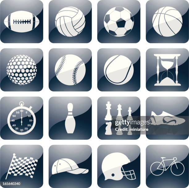 cute_icon_from_sport_equipmen - olympic mountains washington state stock illustrations