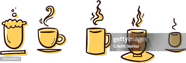 coffee - black coffee white background stock illustrations