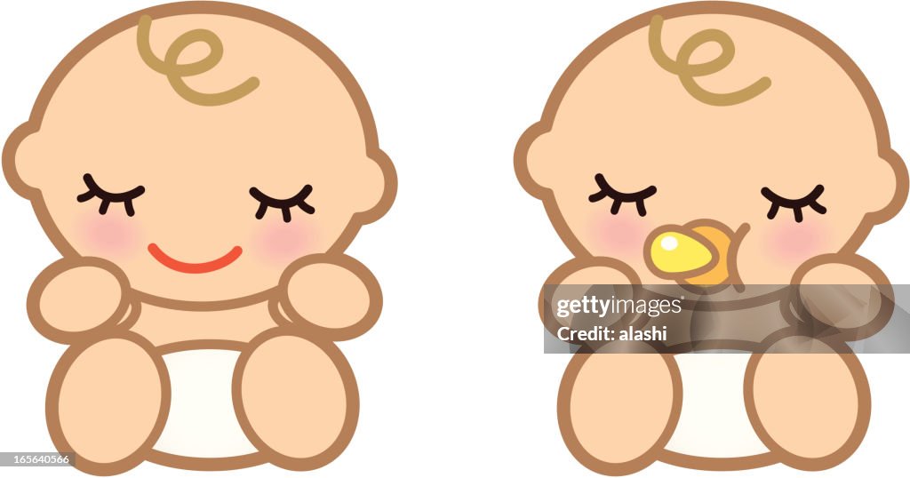 Cute Babies sleeping ( with Pacifier )