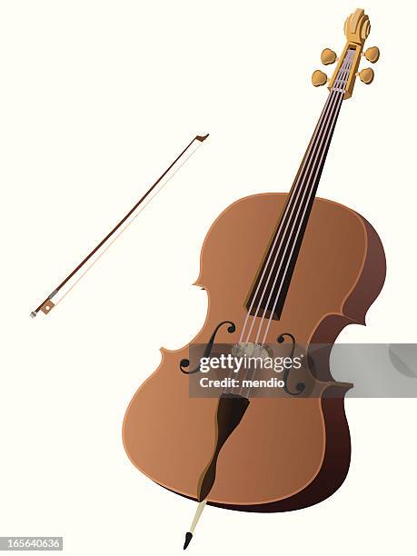 illustrazioni stock, clip art, cartoni animati e icone di tendenza di violoncello - violoncello