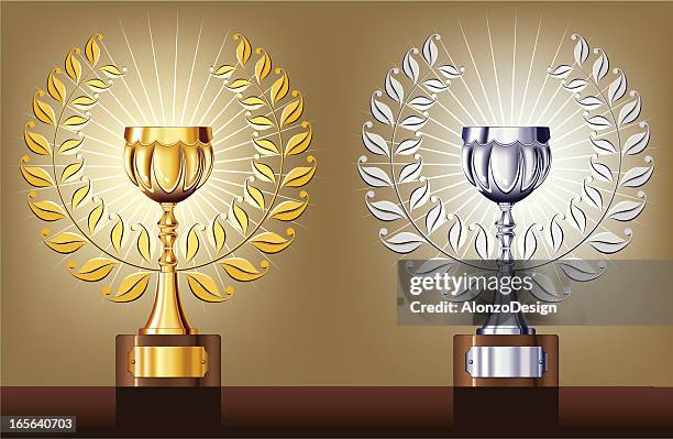 ilustraciones, imágenes clip art, dibujos animados e iconos de stock de trofeo - platino