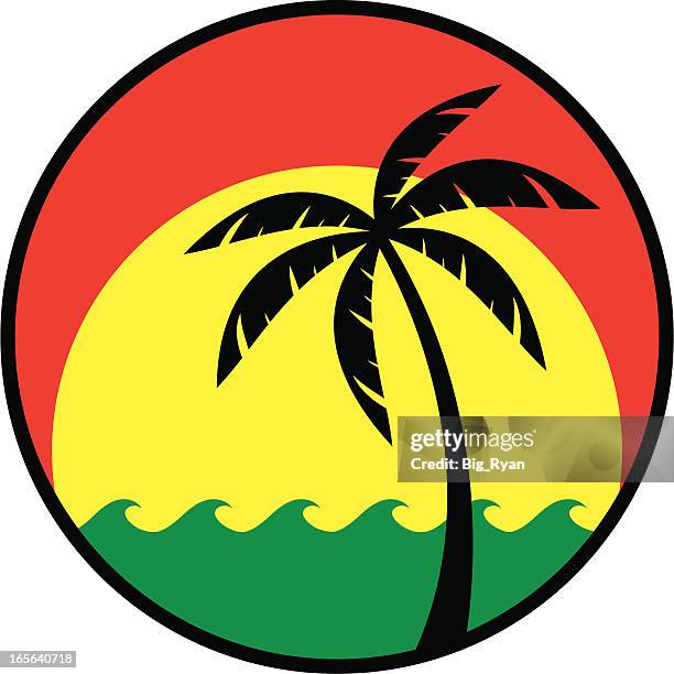 jamaikanische-symbol - rastafari stock-grafiken, -clipart, -cartoons und -symbole