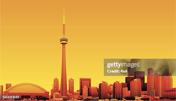 toronto, ontario, canada - cn tower vector stock illustrations