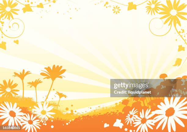 flower background - spring flower border stock illustrations