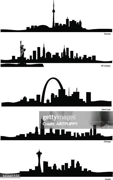 north american cities - toronto stock illustrations