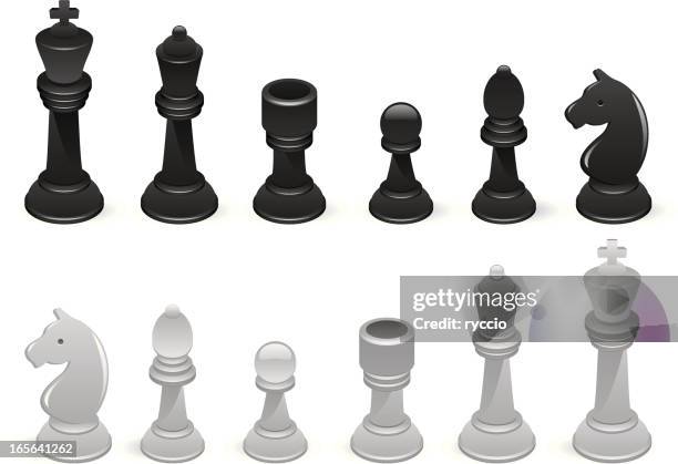 chess on white - queen-chess-piece-clip-art stock illustrations