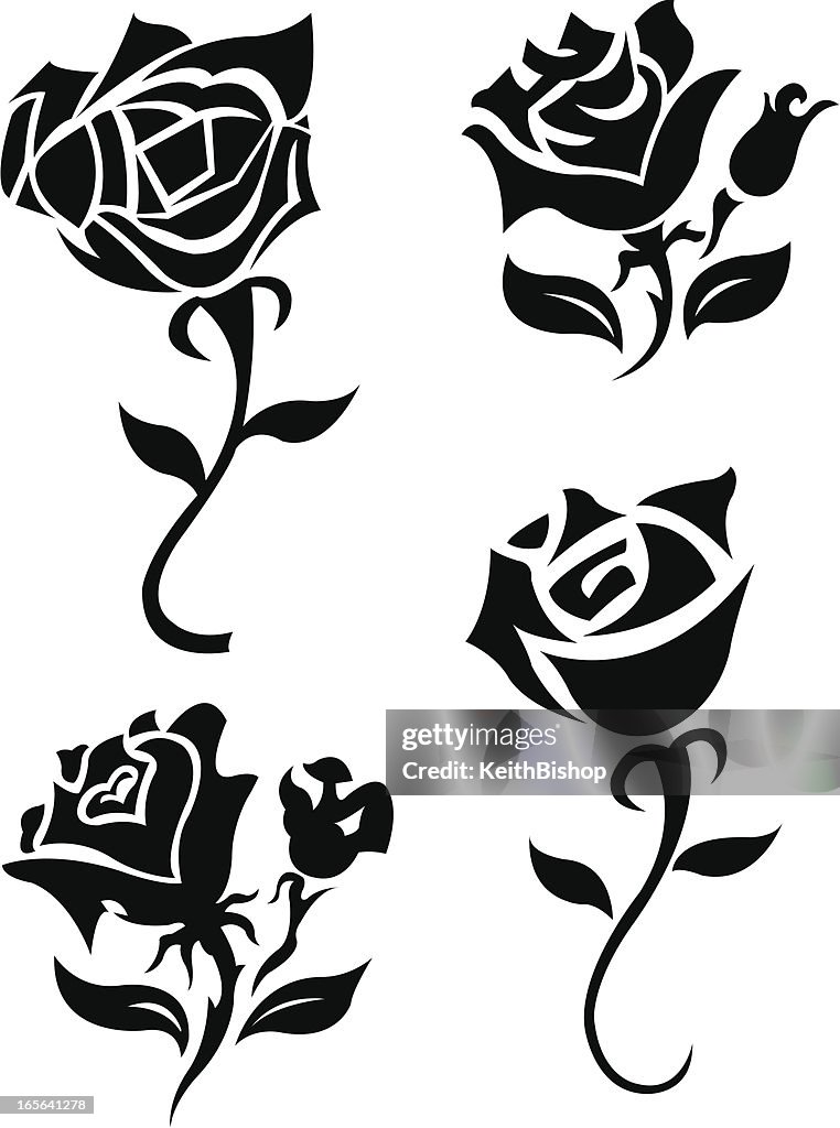 Rose Flowers-tatuaje diseño