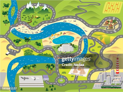 Seamless toy map Seamless toy map