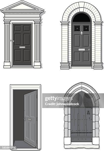 doors - georgian style stock illustrations
