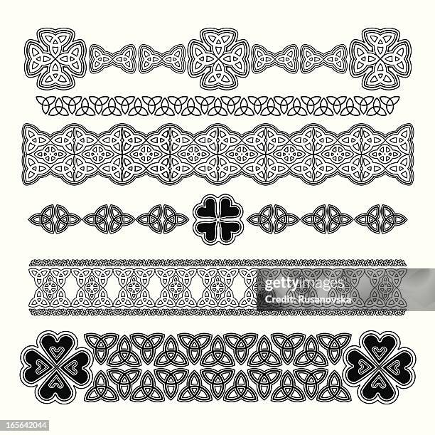 illustrazioni stock, clip art, cartoni animati e icone di tendenza di elemento di design per il giorno di san patrizio - celtic knot