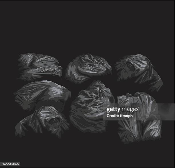 binbags - landfill stock illustrations