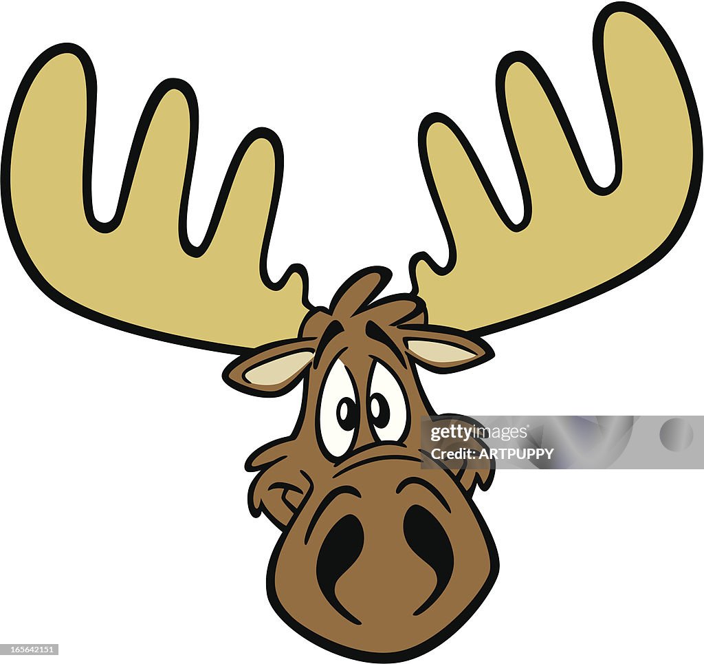 Cartoon Moose Head High-Res Vector Graphic - Getty Images