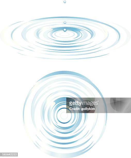 top and side view of ripples - rippled stock illustrations