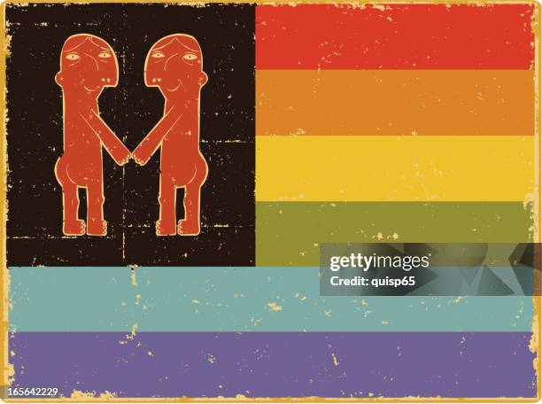 gay pride flag - gay men stock illustrations