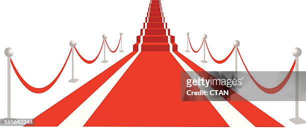 red carpet - walk of fame stock illustrations