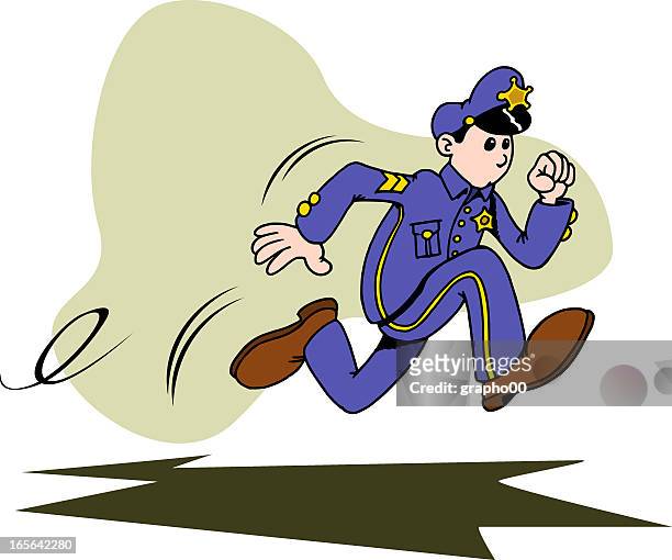 28 Running Cop Cartoon High Res Illustrations - Getty Images