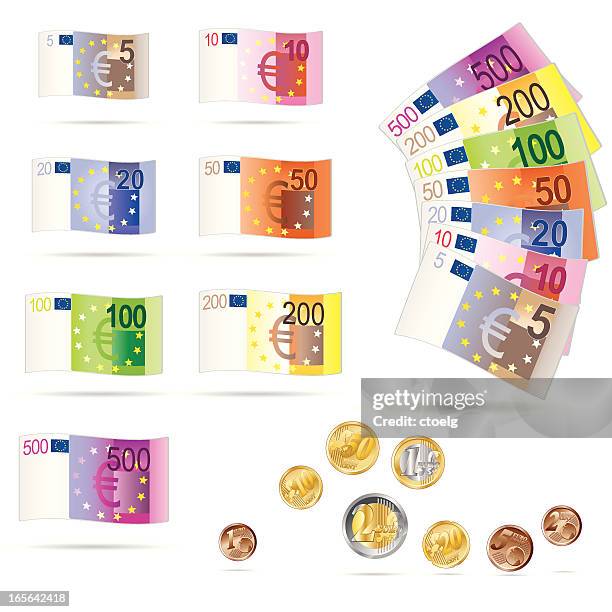 illustrations, cliparts, dessins animés et icônes de geld - billet de 50 euros