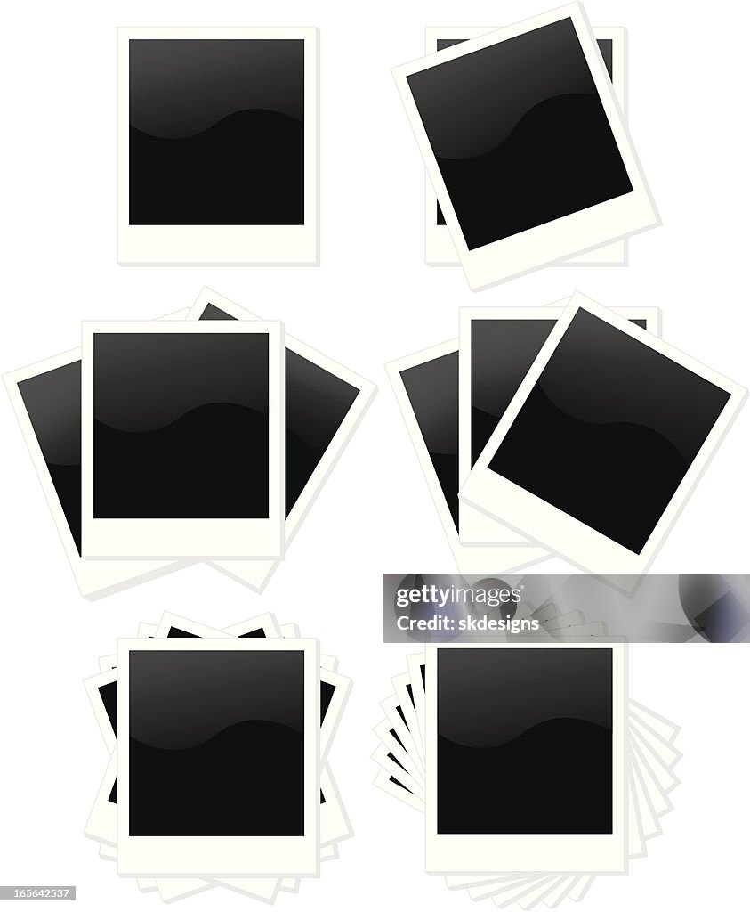 Frame Printer Isolated Instant Print Frames Set In Several Layout Styles High-Res ...
