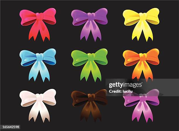 ribbons - ribbon sewing item stock illustrations