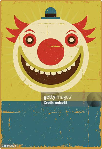 creepy the clown - evil clown stock illustrations