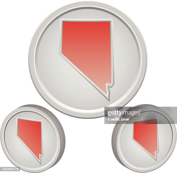 nevada button - nevada state stock illustrations