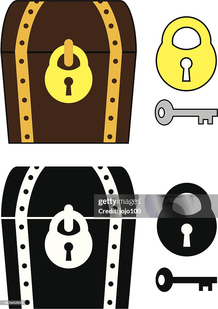 Locked Old Treasure Chest High-Res Vector Graphic - Getty Images