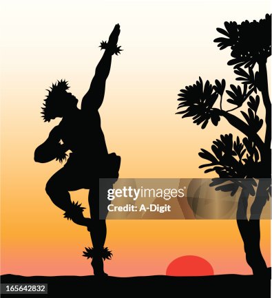 Hawaiian Dancer Vector Silhouette Hawaiian Dancer Vector Silhouette