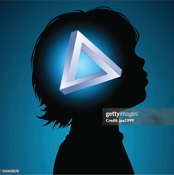 young childs dilemma - math problem stock illustrations