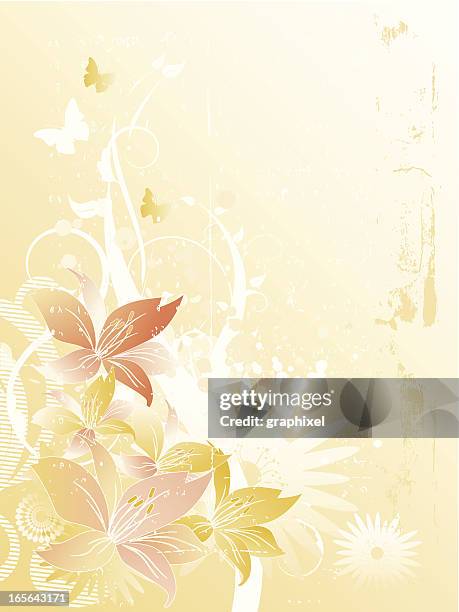 colorful floral background - hibiscus flower pattern stock illustrations